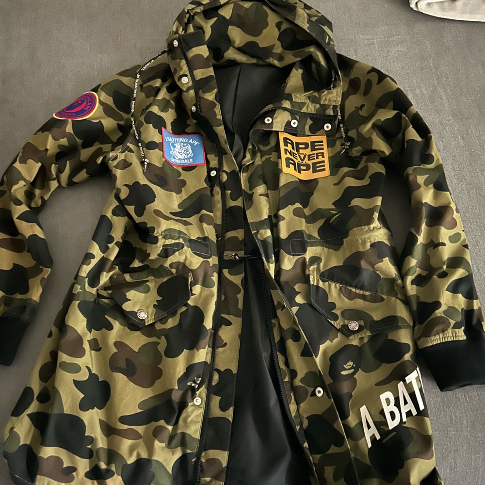 Bape Camouflage Trench Coat